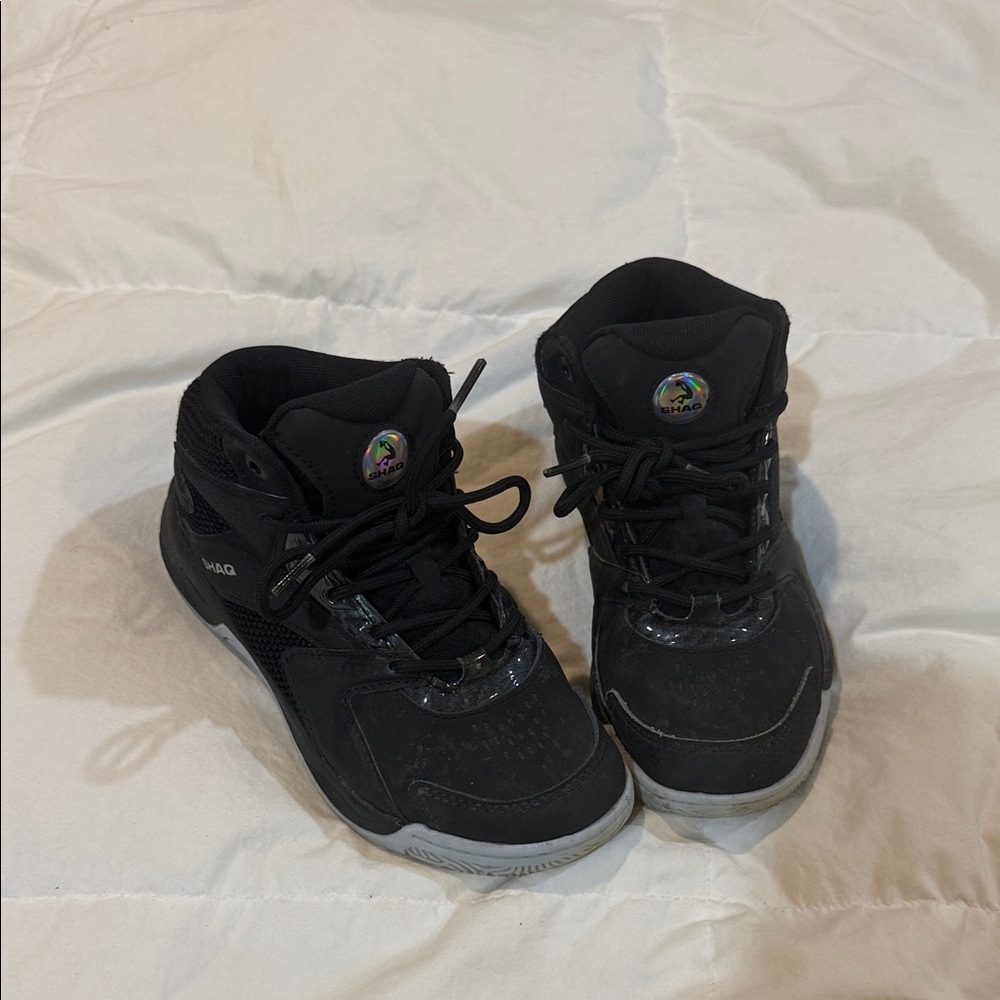 Black High-Top Kids Sneakers